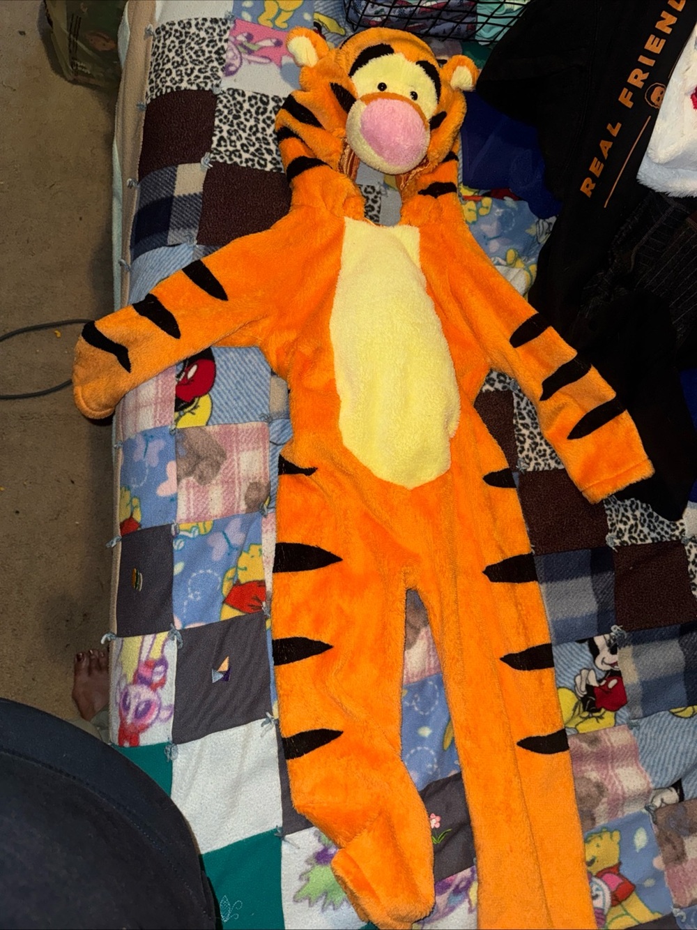 Disney Orange and Cream Tigger Plush Hooded Onesie Costume